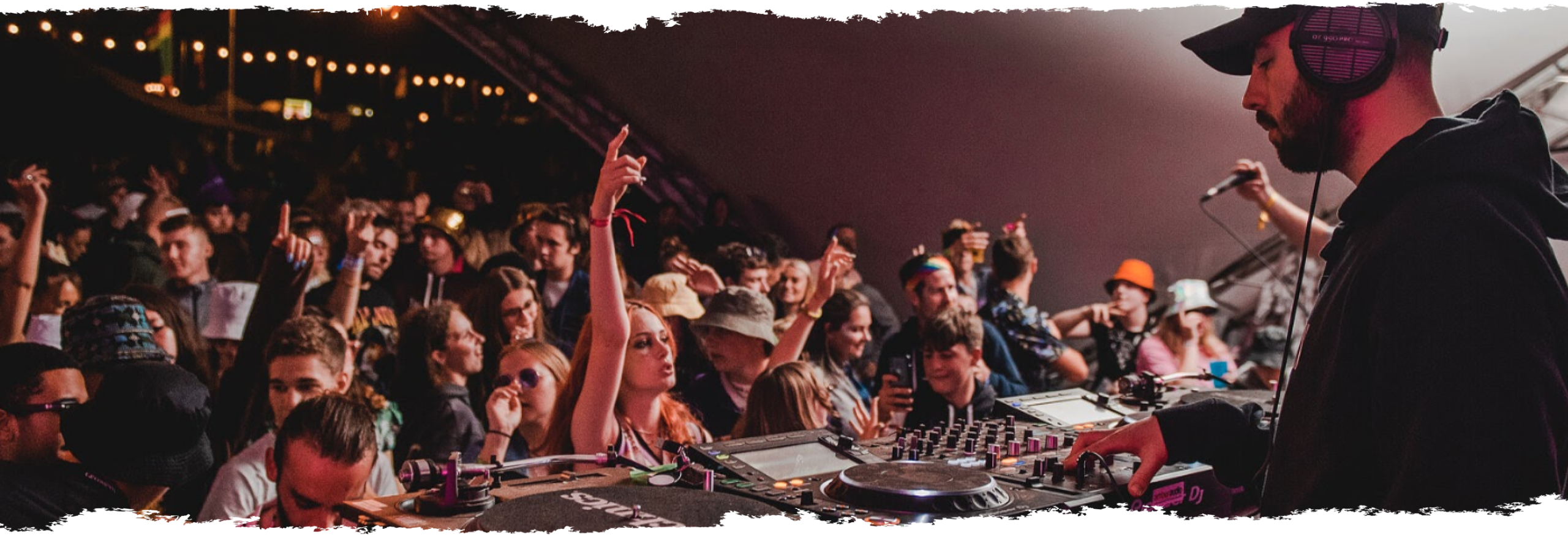 DJ playing to crowd